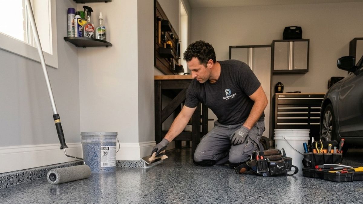Flake Epoxy Garage Flooring